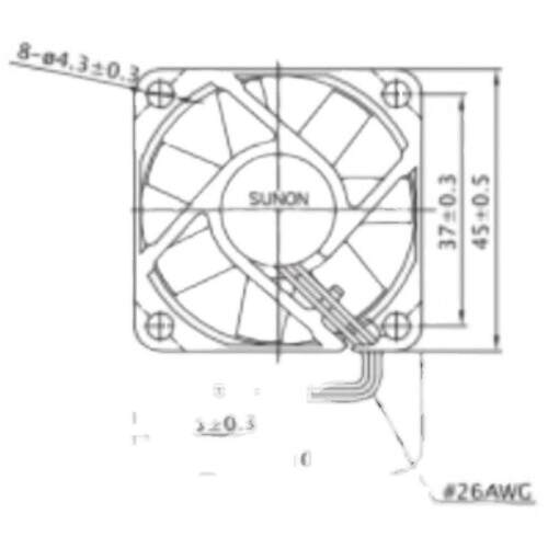 ME45101V1-000C-A99 建准SUNON 4510风扇12V 1.32W 散热风扇4.5CM