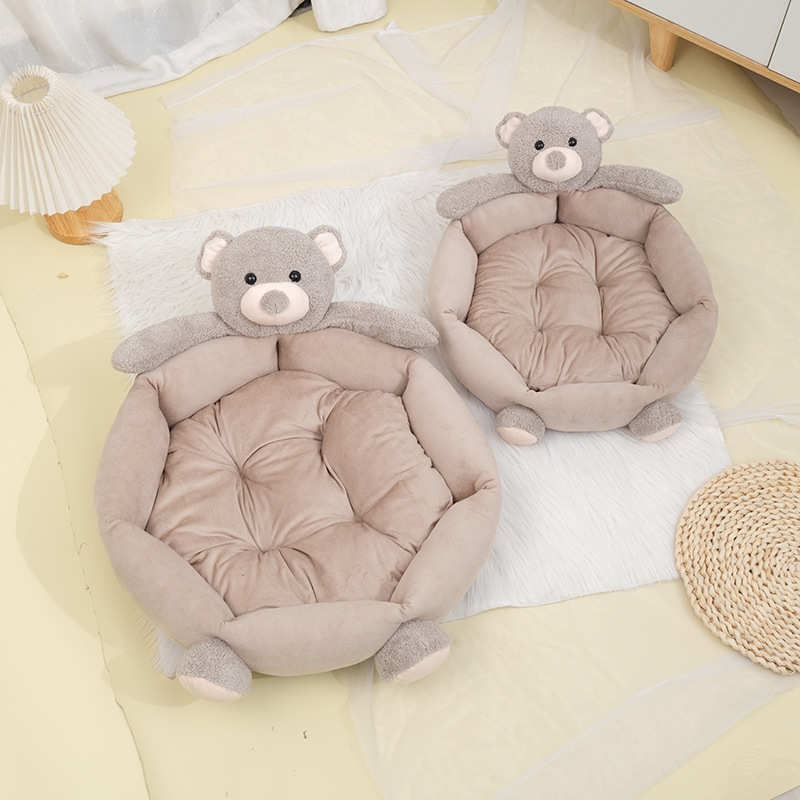 新款可爱卡通狗窝四季保暖泰迪金毛中小型宠物窝狗垫猫窝厂家直销