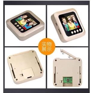 热销家用电子猫眼可视门铃支持录像拍照夜视大视角干电池供电黑色