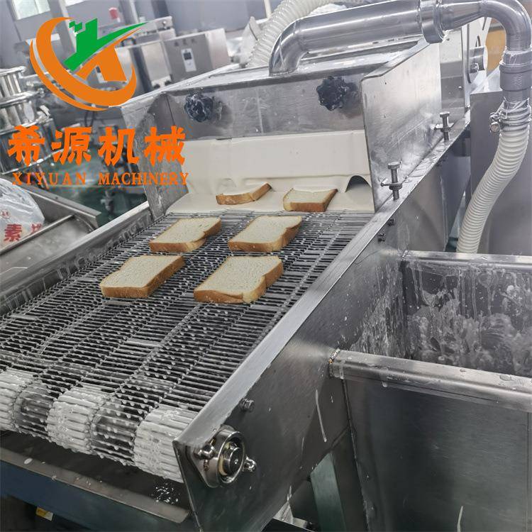 烧烤店面包片淋浆机 炭烤吐司片上浆设备 脆皮三明治上浆机 源头