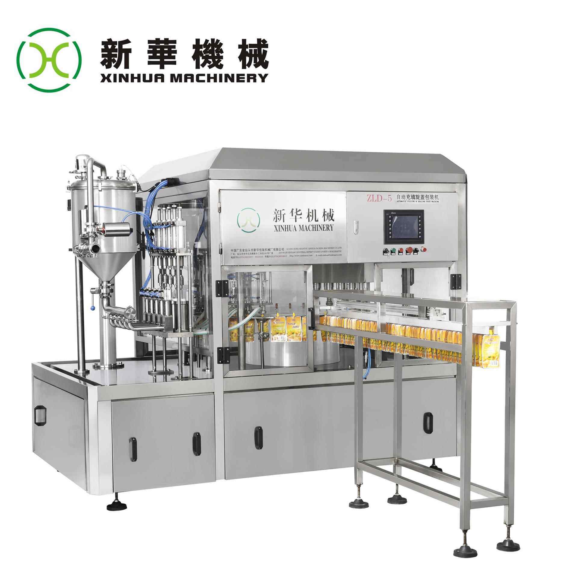 全自动自立袋灌装旋盖机牛奶酸奶冰激凌乳制品自立袋灌装旋盖机