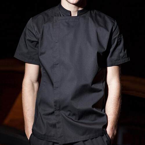 Jacket Polyester Solid Mens Lightweight Breathable Chef