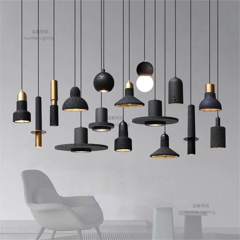 现代简约黑洞石吊灯酒吧餐厅设计师艺术单头多头组合吊灯