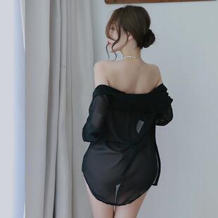长夜漫漫情趣内衣女性感睡衣白衬衫制服诱惑雪纺居家服