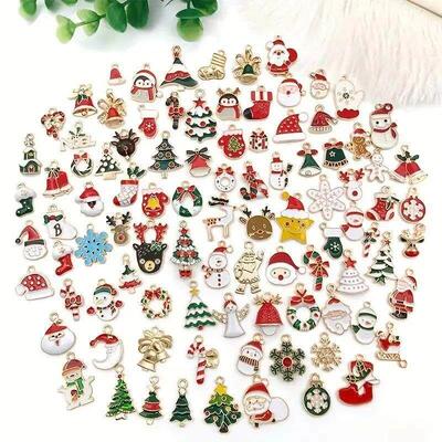 Randomly 30/50 pieces of mixed color Christmas style pattern
