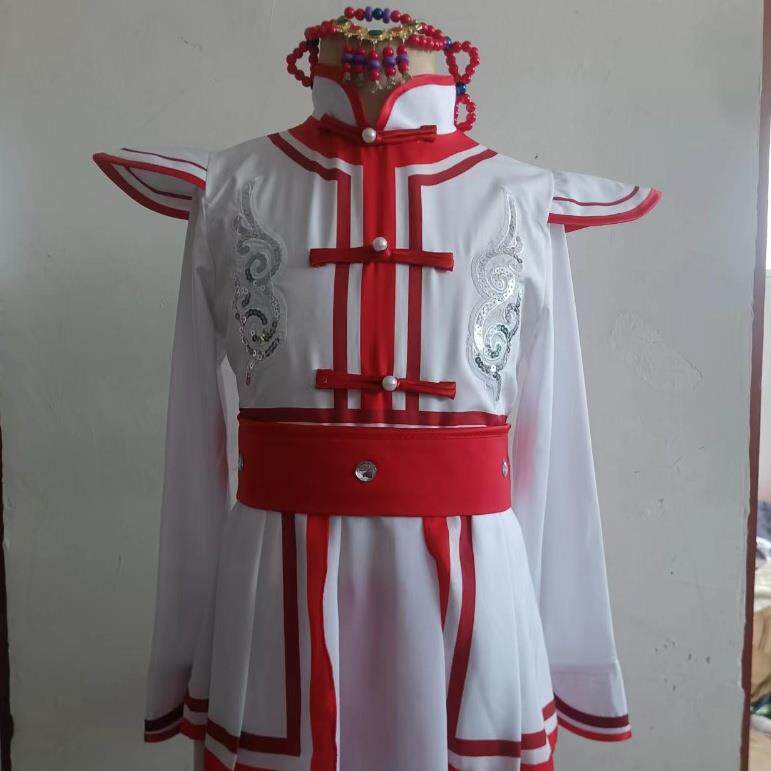 正品童六一儿蒙古族舞蹈演出服欢腾的草原女男民童少数族筷子舞表