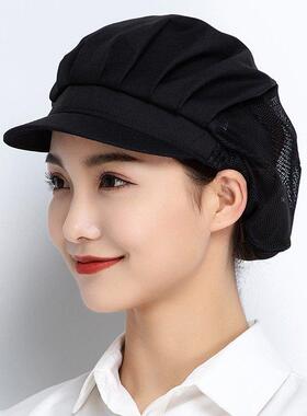 女士厨房帽炒菜帽子防油烟款帽子做饭女式厨师专用工作防掉发头巾
