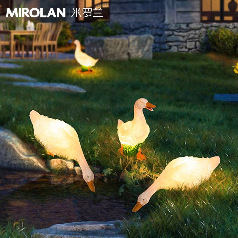 太阳能庭院灯花园草坪灯户外动物灯防水别墅鸭鸭灯室外发光景观灯