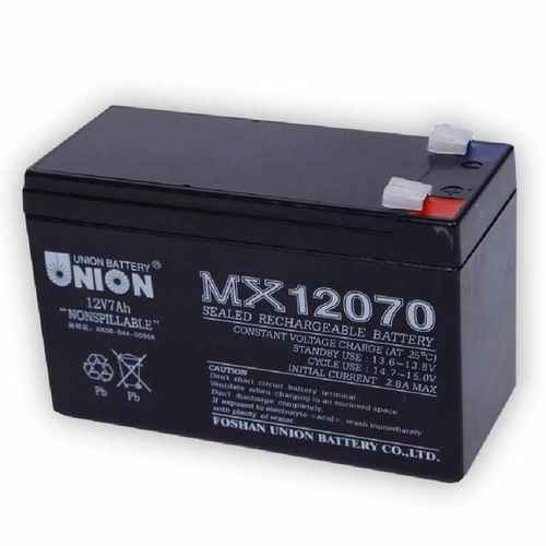 UNION韩国友联铅酸免维护蓄电池MX12070 12V7AH仪器消防UPS