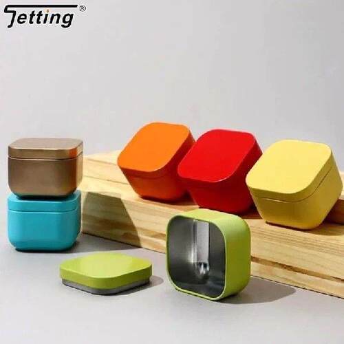 1Pcs Portable Solid Color Mini Tin Box Tea Sealed Jar