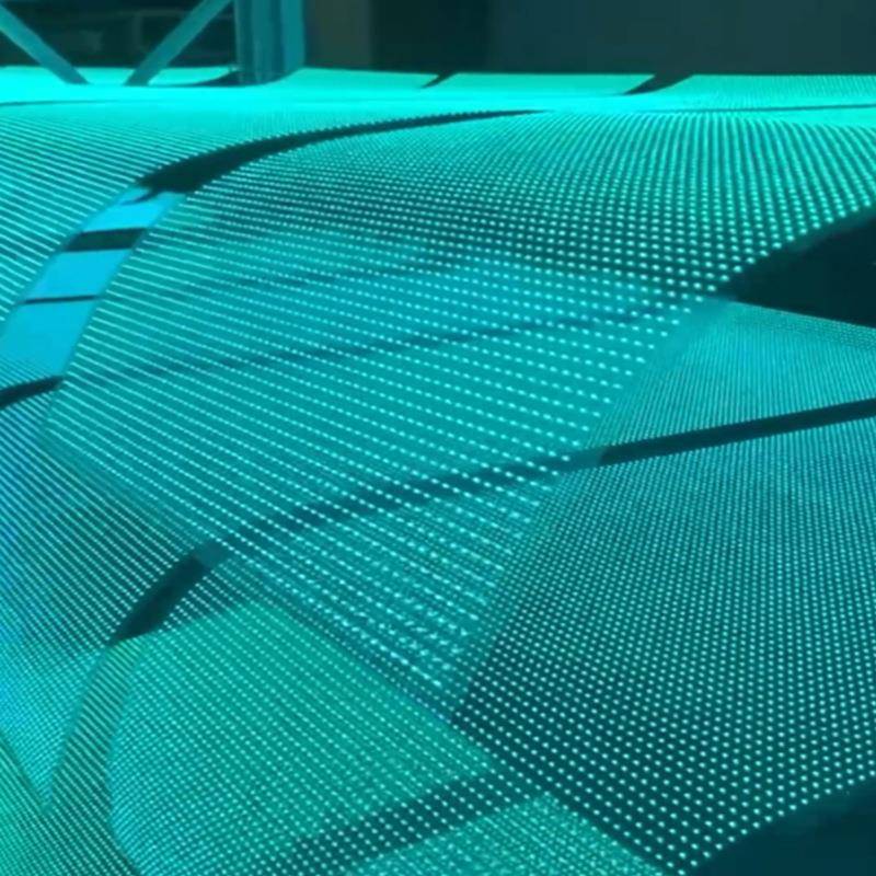 跨境超薄LED透明柔性晶膜屏室内外软屏电子橱柜展示屏广告显示屏