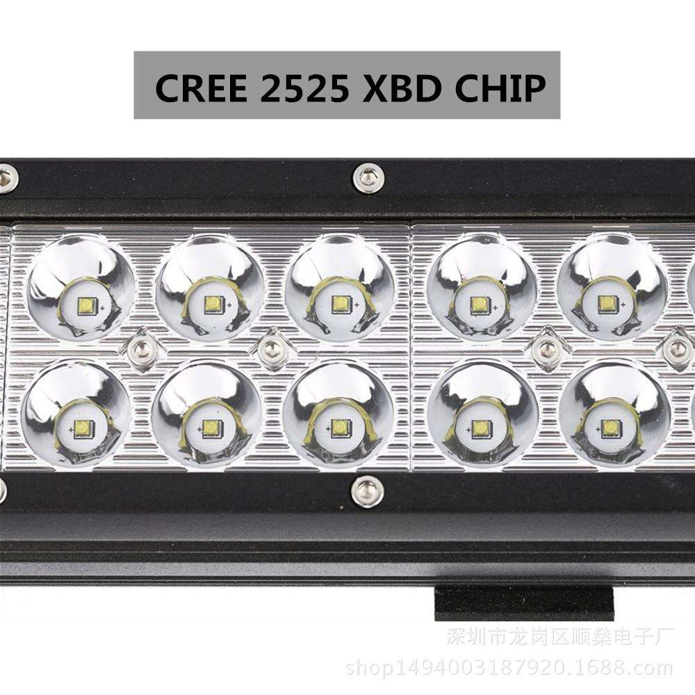 工厂直销LED light bar 72W工作灯汽车射灯改装车顶灯长条灯新款