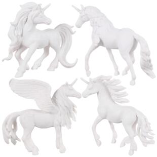 4 Pcs Coloring White Embryo and Crafts for Kids Unicorn Toy
