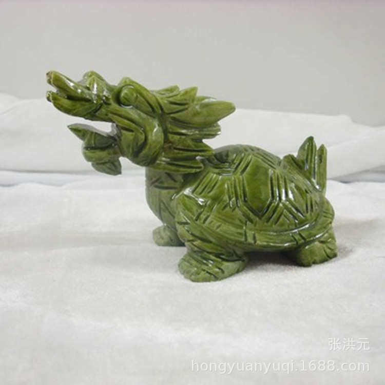 厂家批发 玉石南玉石龙龟小摆件装饰摆件