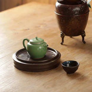 厂家批发紫铜建水纯手工壶承干泡台功夫茶具高端泡茶茶具办公家用