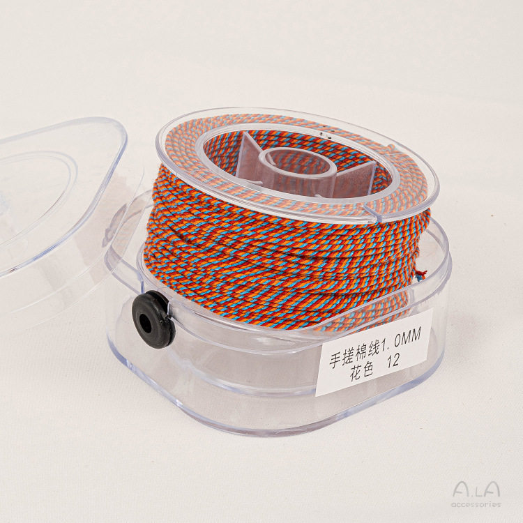 手搓棉线藏式文玩线绳五色线彩绳流苏绳子diy手工串珠编织棉线材