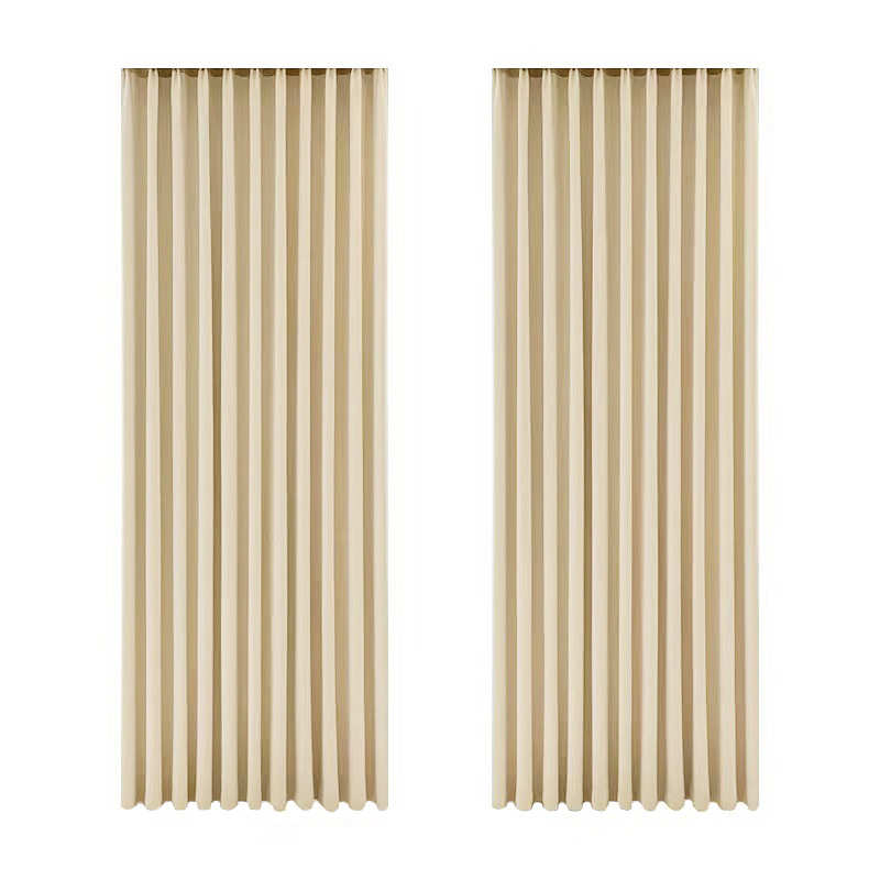 双面雪尼尔窗帘卧室全遮光遮光奶油风客厅高级感全屋定制绍兴柯桥