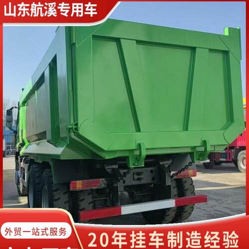 跨境出口豪沃自卸车HOWO10轮翻斗车左驾驶舱渣土车翻新自卸车