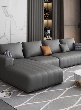 现代纳办米技布沙发LRX客厅公组合客厅公寓现简代约科乳胶钢琴键