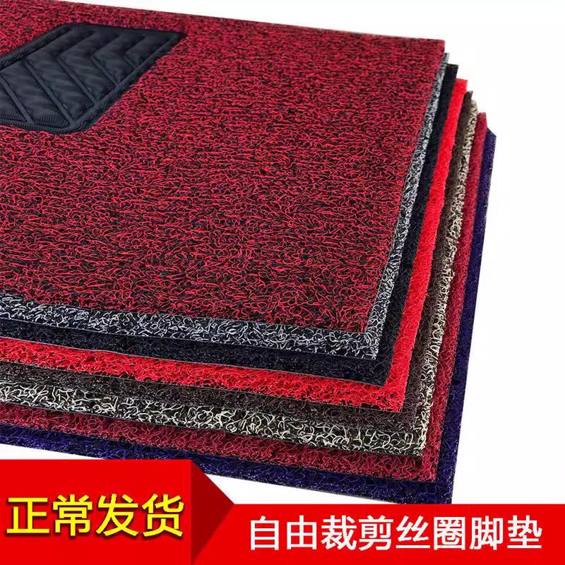 汽车丝圈脚垫通用易清洗可自剪裁剪防水加厚单片个主副驾驶车脚垫
