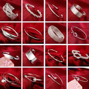 Sterling Wholesale 925 Bracelet Charms Bangles Fine Silver