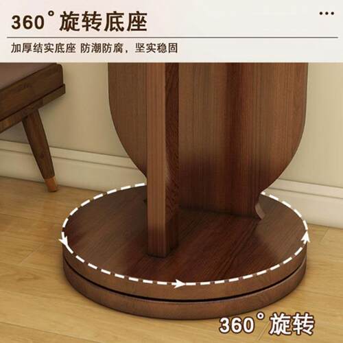 旋转穿衣卧室落地镜民宿可移动鱼尾旋转衣能帽架镜一体全身多功可