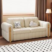 折叠沙发床厅卧室原沙发木奶油沙风小型伸缩储物两客用发床户新款