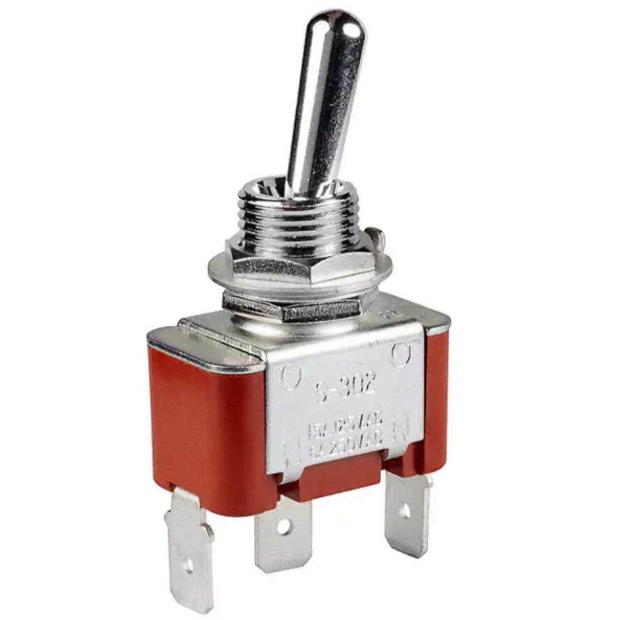 三档自复位摇头开关(ON)-OFF-(ON)进口钮子开关S308