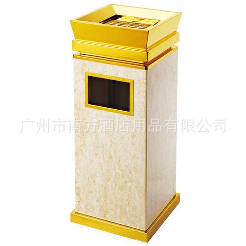 广州南方GPX-7R不锈钢天然大理石垃圾桶酒店大堂果皮箱户外垃圾桶