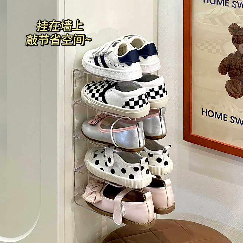 儿童鞋架小型悬壁挂免打孔童鞋收纳盒宝宝专用鞋子收纳神器省空间