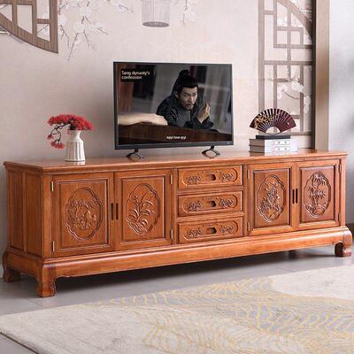 电视柜全实木金花梨红木中式彷古储物客厅中堂高柜2025年新款地柜