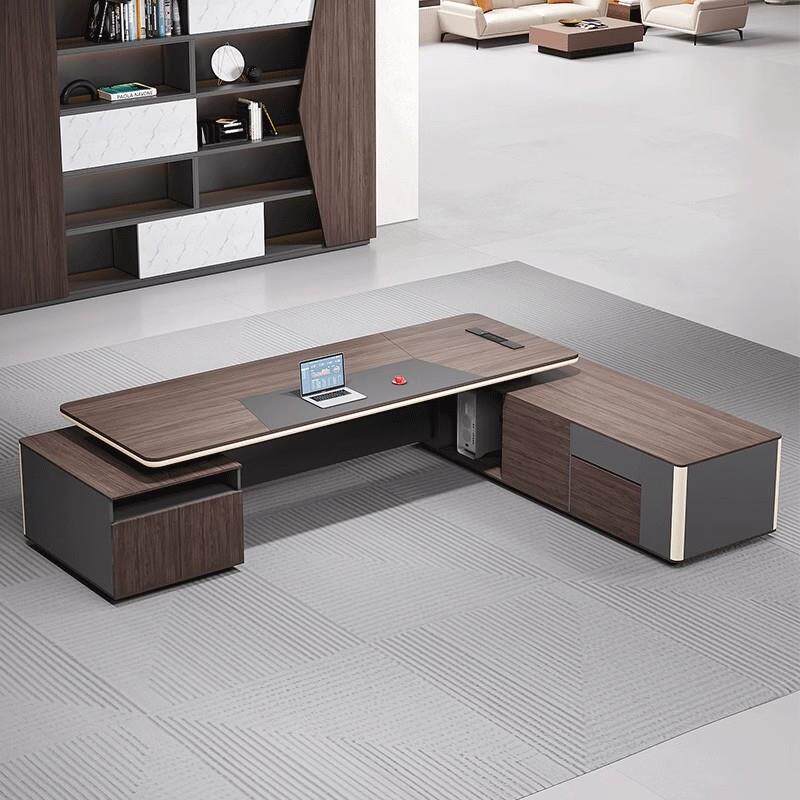 轻奢老板桌办公桌简约现代经理主管总裁桌椅组合办公室家具大班台