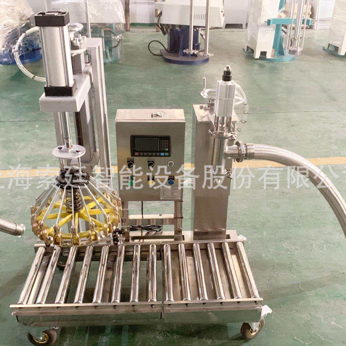 厂家 膏体油墨色拉油乳胶漆化工油脂 半自动涂料 油漆灌装机