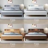 白色实木床1.5米1.8m双人床北欧床简约主卧储物床轻奢1.2米单人床