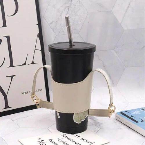 Mug Cover Perfect Fit Durable Pu Leather Unique Opp Bag