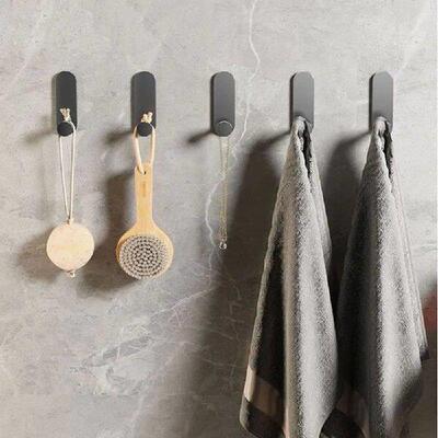 2PCS/Set Space Aluminum Free-Punching Punch-free Towel