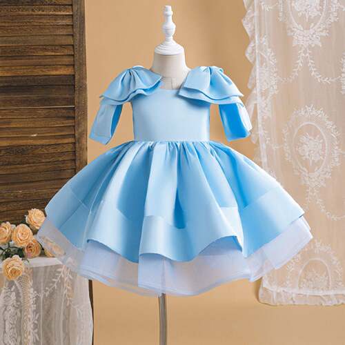 toddler girls floral decor ruffle trim tulle party dress