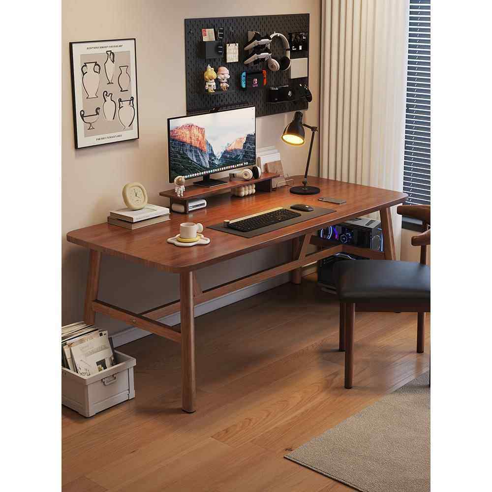 电脑桌台式书桌学生家用长方形写字简易办公桌子出租屋卧室工作台