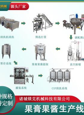 整套苹果酱调制加工机器 大型西梅果酱生产线设备 枇杷膏灌装设备