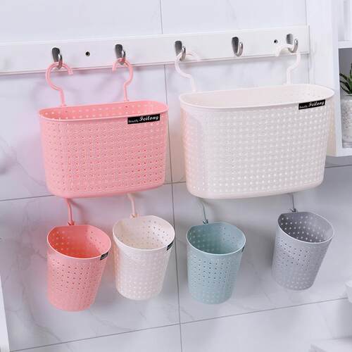 Wicker-style multifunctional draining storage basket with ho
