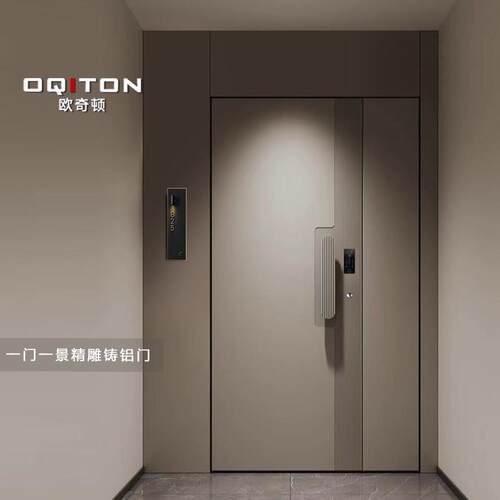 铸铝入户门定制别墅双开 关大门商品房智能防盗精雕子母防爆一门