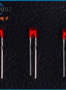 F5/5mm平头长脚无边红发红光高红直插灯珠LED发光二极管