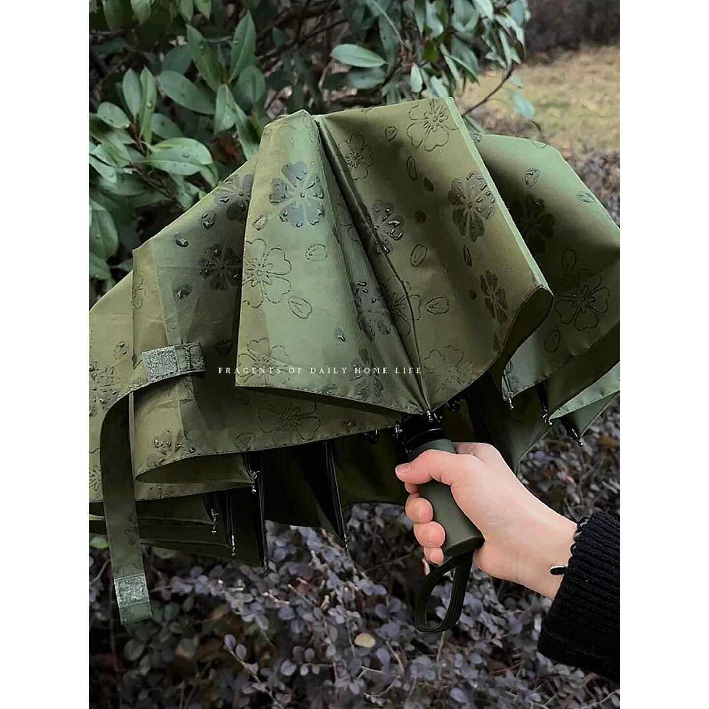 遇水开花雨伞女生高颜值加大防风加厚晴雨两用防晒小巧便携自动伞