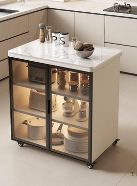 厨房操岩板置物架作柜台小岛台切菜台餐边柜储柜80835物可移动收