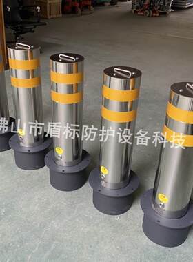 防冲撞智能升降路桩广州学校出入口路障不锈钢伸缩柱小区止车路