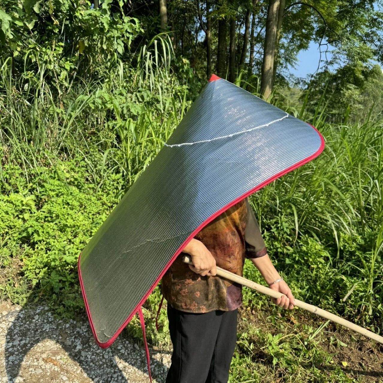 摘茶叶帽子防晒帽摘茉莉花帽子采茶专用干农活外钓鱼防雨晴雨两用