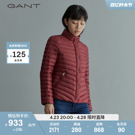 GANTT甘特女士经典复古美式轻薄短款保暖羽绒服外套4700132