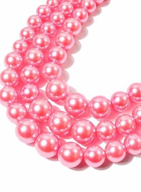 欧美跨境 珍珠时尚夸张女士串珍珠锁骨多层项链 6410