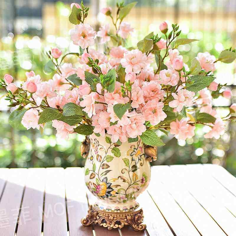 正品花瓶摆件客厅插覆古陶瓷花欧式式美装花饰餐桌彷真花艺高级感