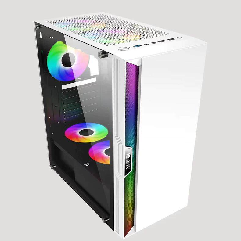 鹏音伴暗箭5电脑侧透USB3.0游戏玻璃diy大小主机空机箱电源水冷背走线摆件饰品